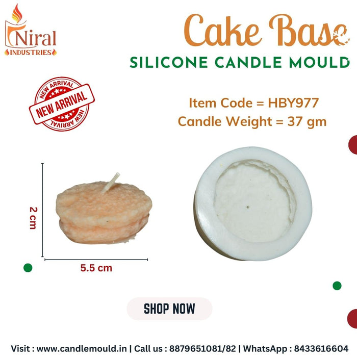 Cake Base Silicone Candle Mould HBY977, Niral Industries.