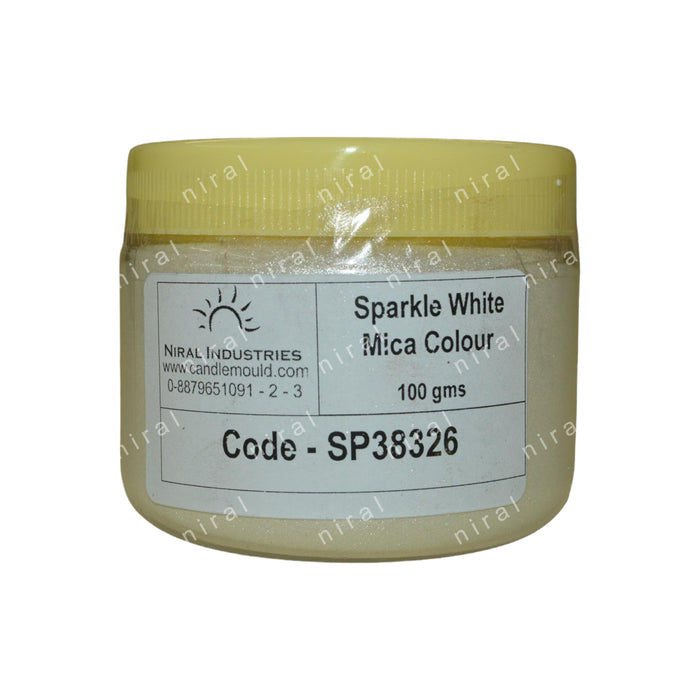 Sparkle White Mica Colour Candle, Soap, Resin Craft Niral Industries