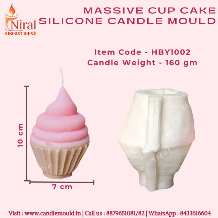 Massive Cup Cake Silicone Candle Mould, HBY1002