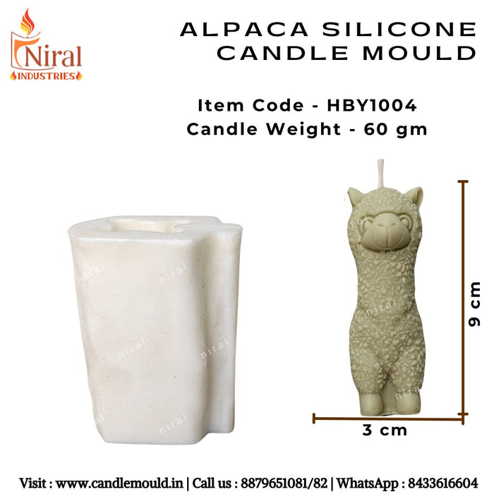 Alpaca Silicone Candle Mould, HBY1004