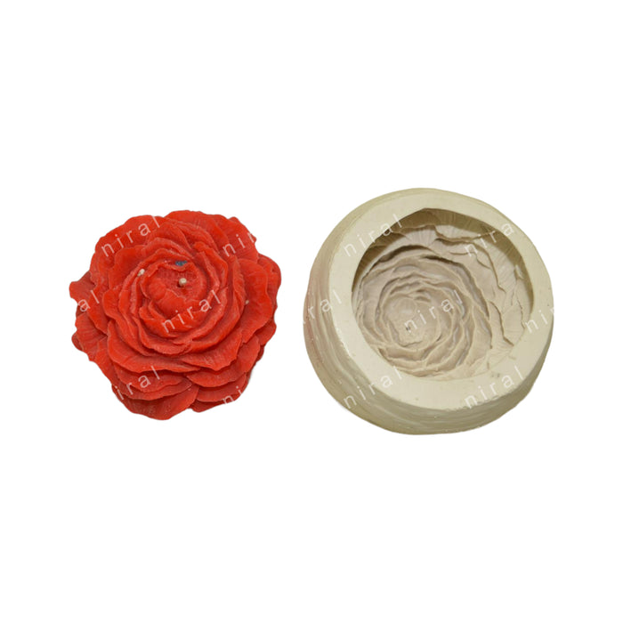 Enchanting Peony Silicone Candle Mold HBY631, Niral Industries