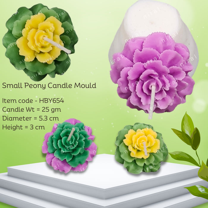 Small Peony Flower Mould HBY654, Niral Industries.