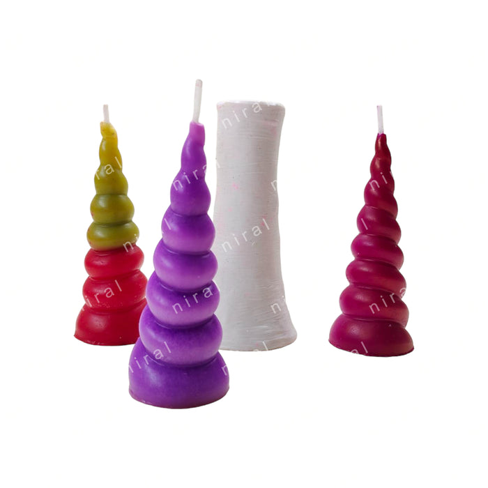 Magical Unicorn Horn silicone Candle Mold HBY719, Niral Industries