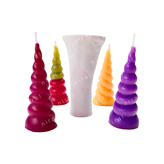 Magical Unicorn Horn silicone Candle Mold HBY719, Niral Industries