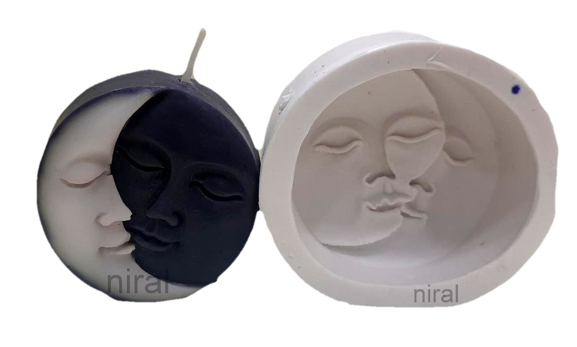 Sun Moon Silicone Candle Mould HBY778, Niral Industries