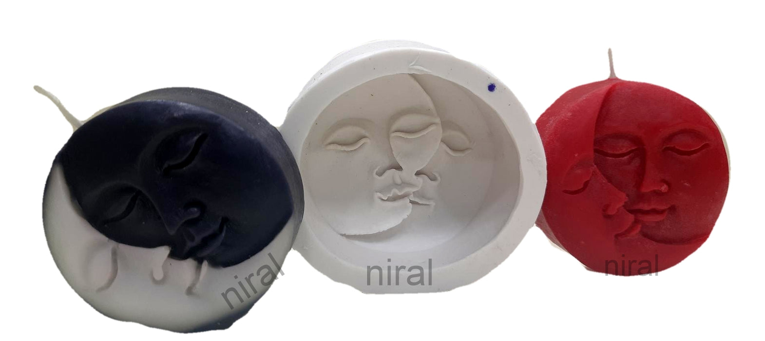 Sun Moon Silicone Candle Mould HBY778, Niral Industries