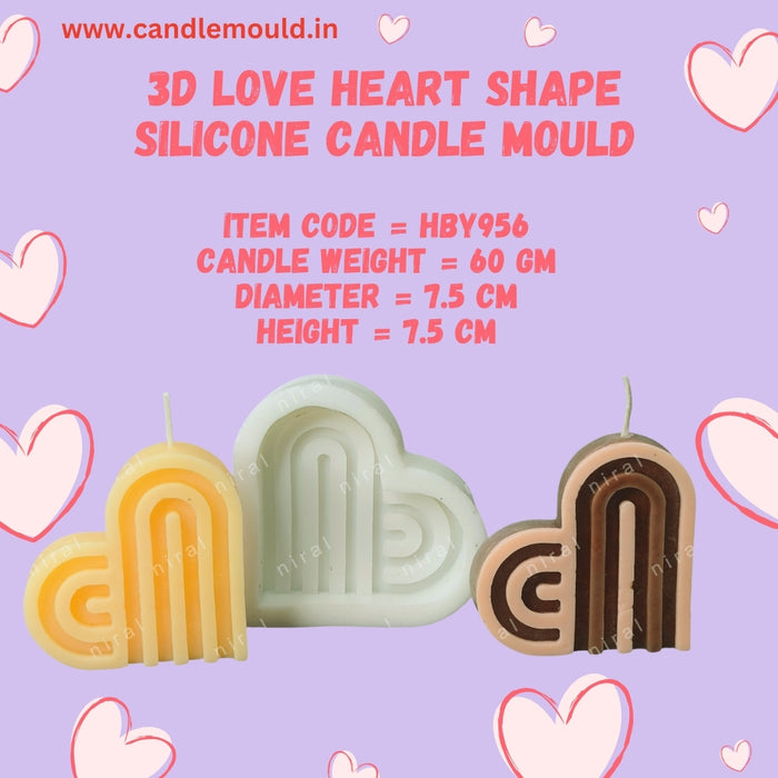 Arch with Lovely Heart Silicone Candle Mould HBY956, Niral Industries.