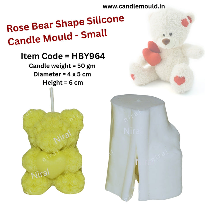 Rosy Teddy with Heart small HBY964, Niral Industries.