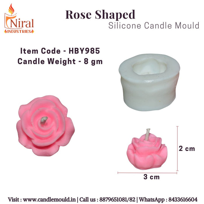 Rose Shaped Candle Mould, HBY985