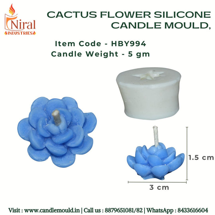 Cactus Flower Candle Mould, HBY994