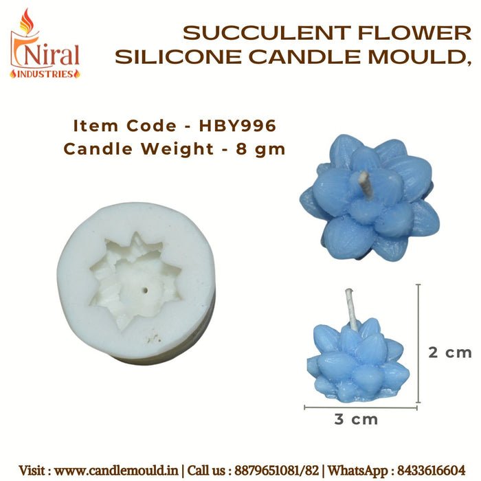 Succulent Flower Candle Mould, HBY996