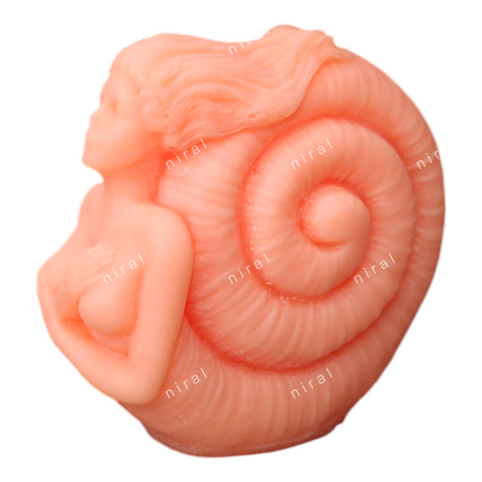 Mermaid in Shell Silicone Candle Mould, HBY1003