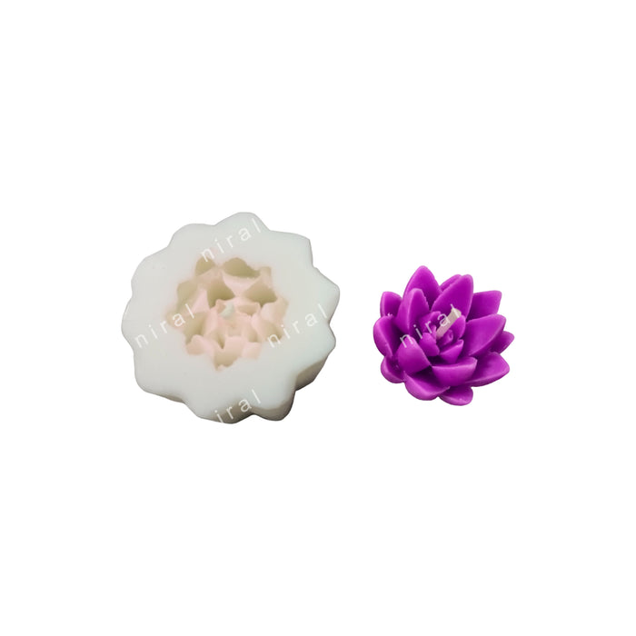 Succulent Flower Candle Mould Small HBY888, Niral Industries.