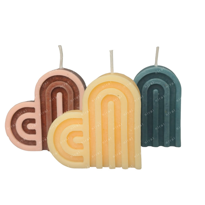 Arch with Lovely Heart Silicone Candle Mould HBY956, Niral Industries.