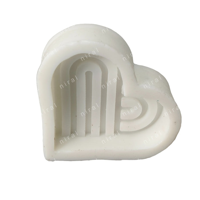 Arch with Lovely Heart Silicone Candle Mould HBY956, Niral Industries.