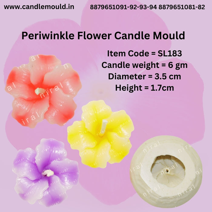 Periwinkle Flower Candle Mould SL183, Niral Industries.