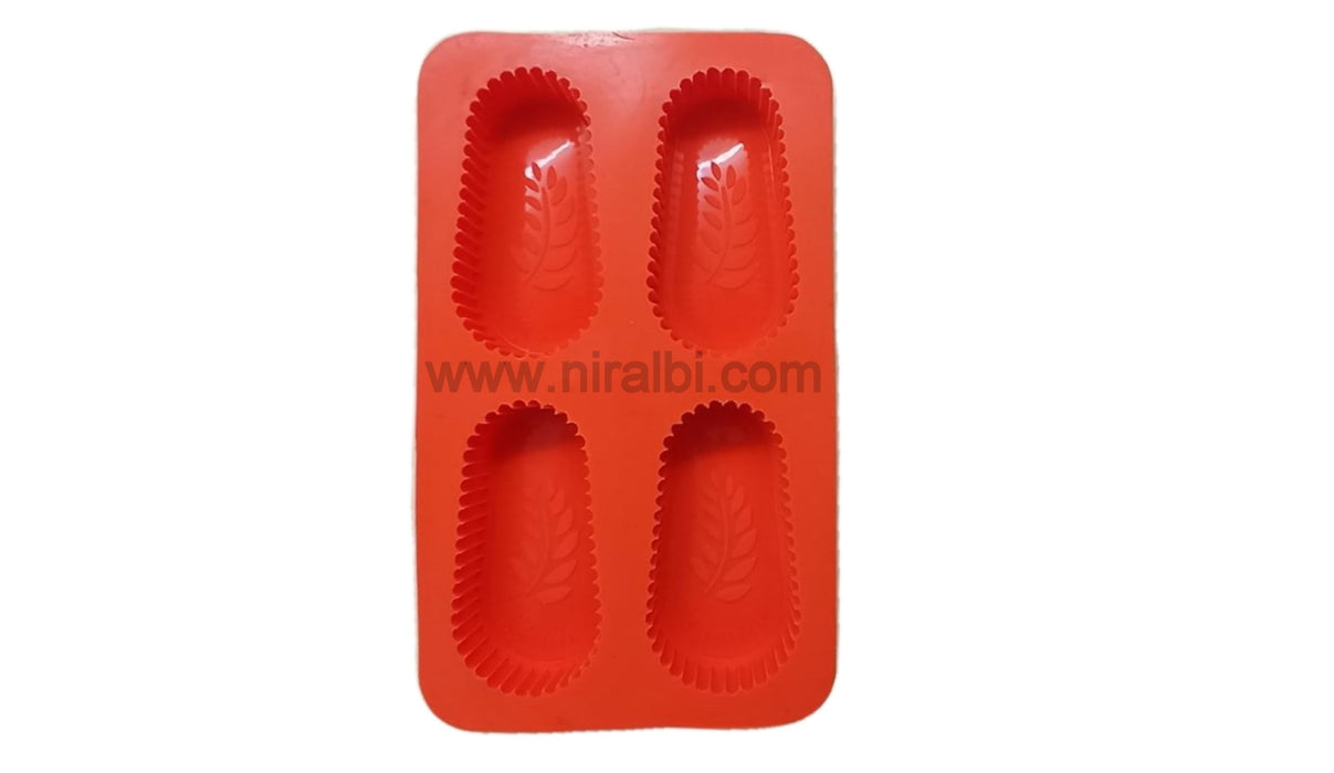 4 IN 1 WITH Leaf impression Silicone Soap Mould, SP32354