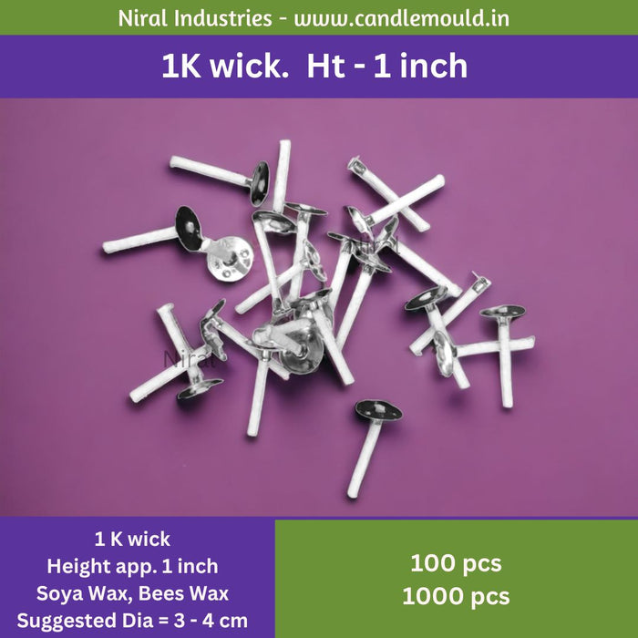 1 Inch Wick - 1K - Soya Wax, Niral Industries